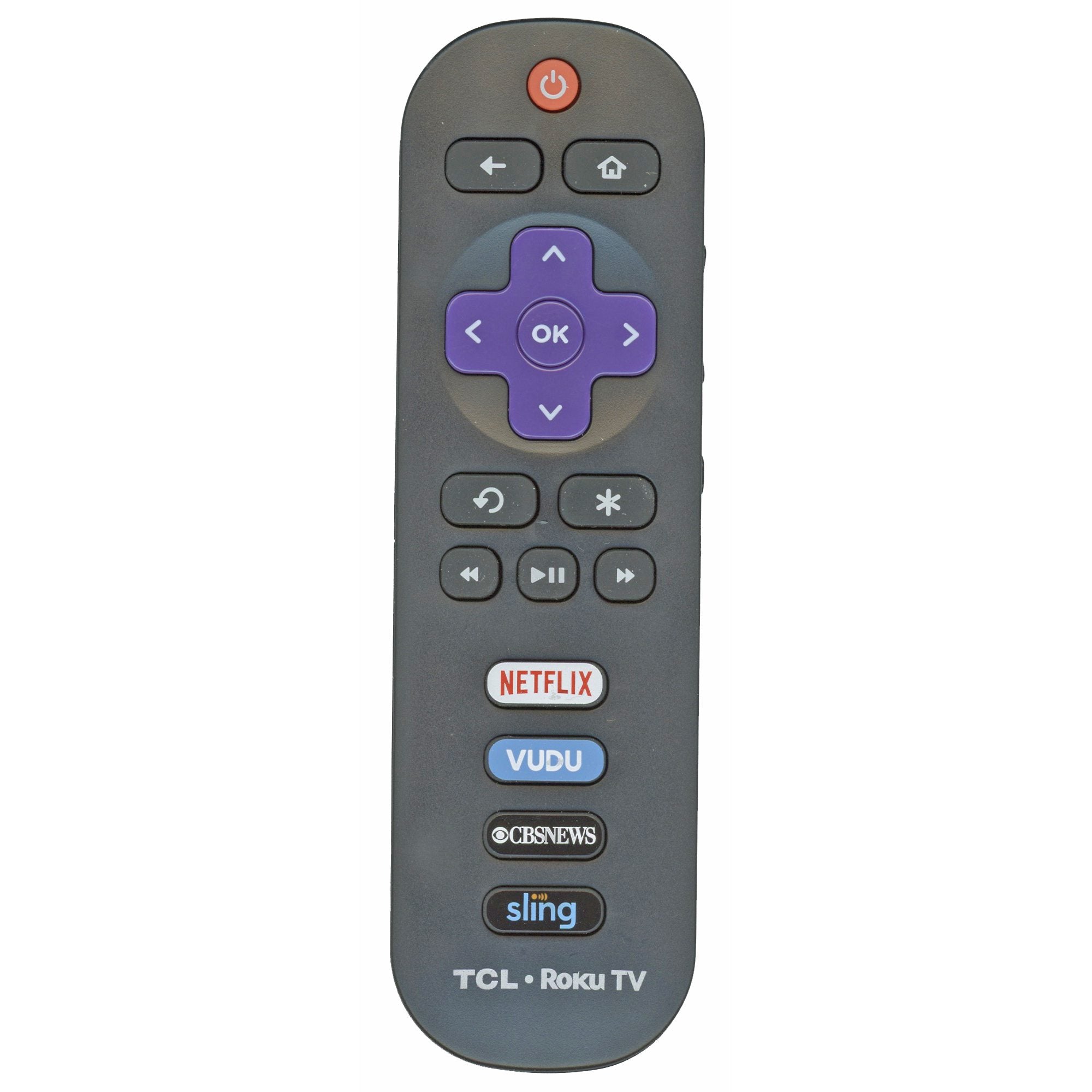Télécommande Roku TCL RC280 pour téléviseur - Netflix, Vudu, CBS, Sling - 06-IRPT20-GRC280
