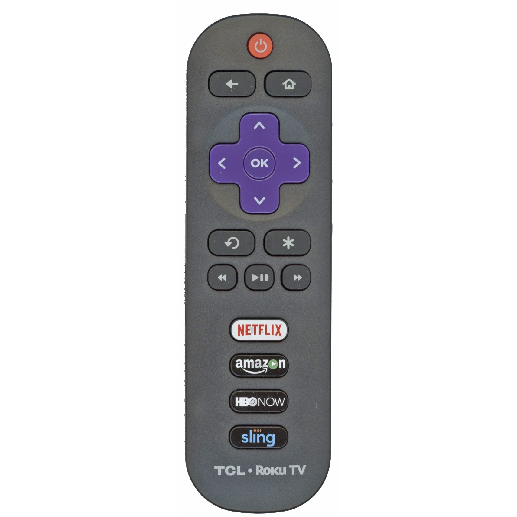 Control remoto para TV TCL RC280 Roku - Netflix, Amazon, HBO, Sling - 06-IRPT20-DRC280