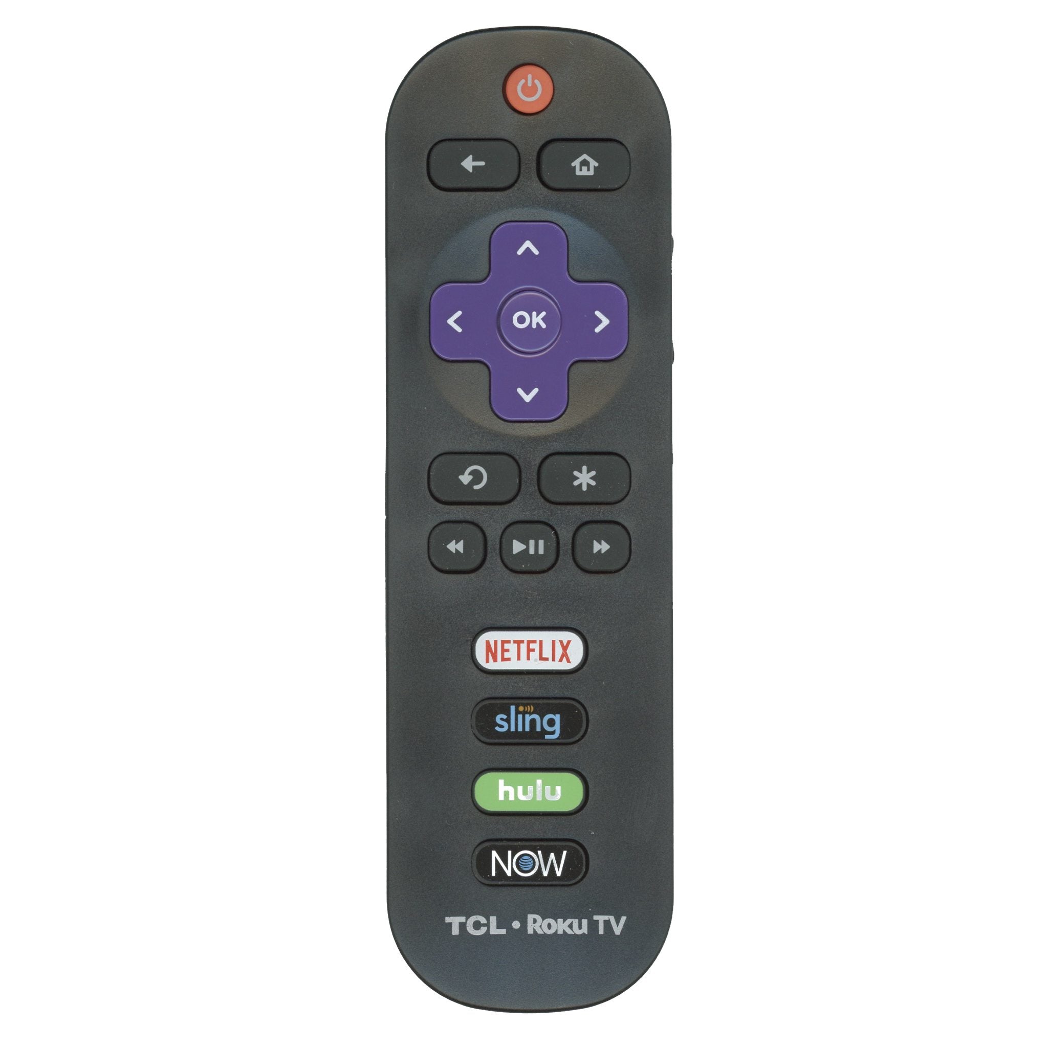 Télécommande Roku TV TCL RC280J 2019 – Netflix, Sling, Hulu, NOW – 06-IRPT20-MRC280J