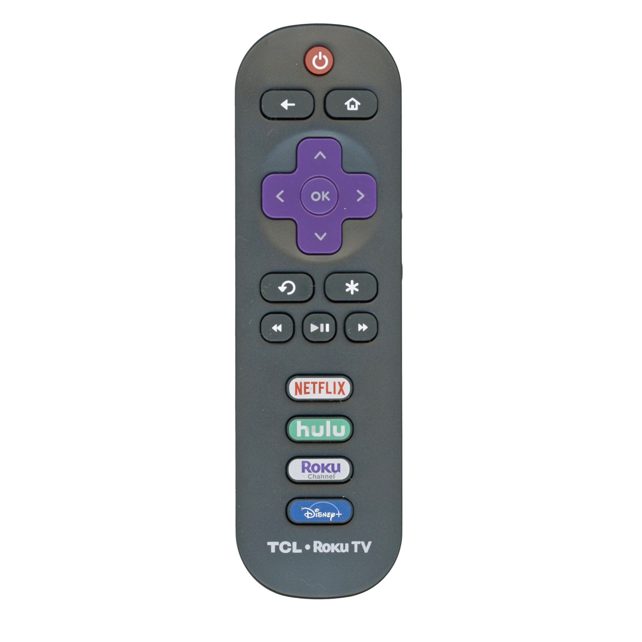 Control remoto de TV TCL RC280J ROKU - Netflix, Hulu, Roku, Disney - 06-IRPT20-URC280J