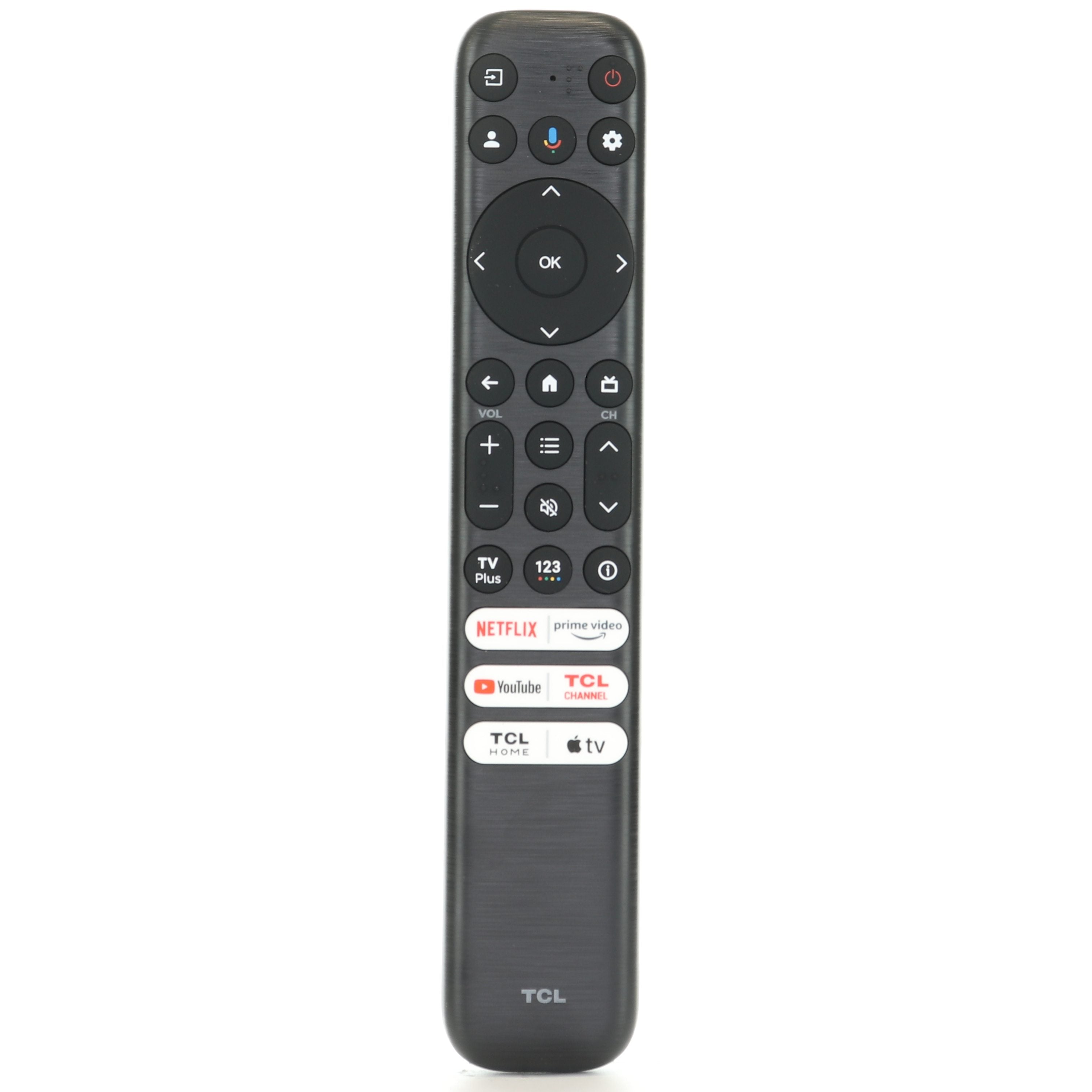 Télécommande RF Smart Voice TCL RC813FMB pour téléviseur - Netflix, Prime Video, YouTube, TCL Channel, TCL Home, Apple TV - 21001-000099