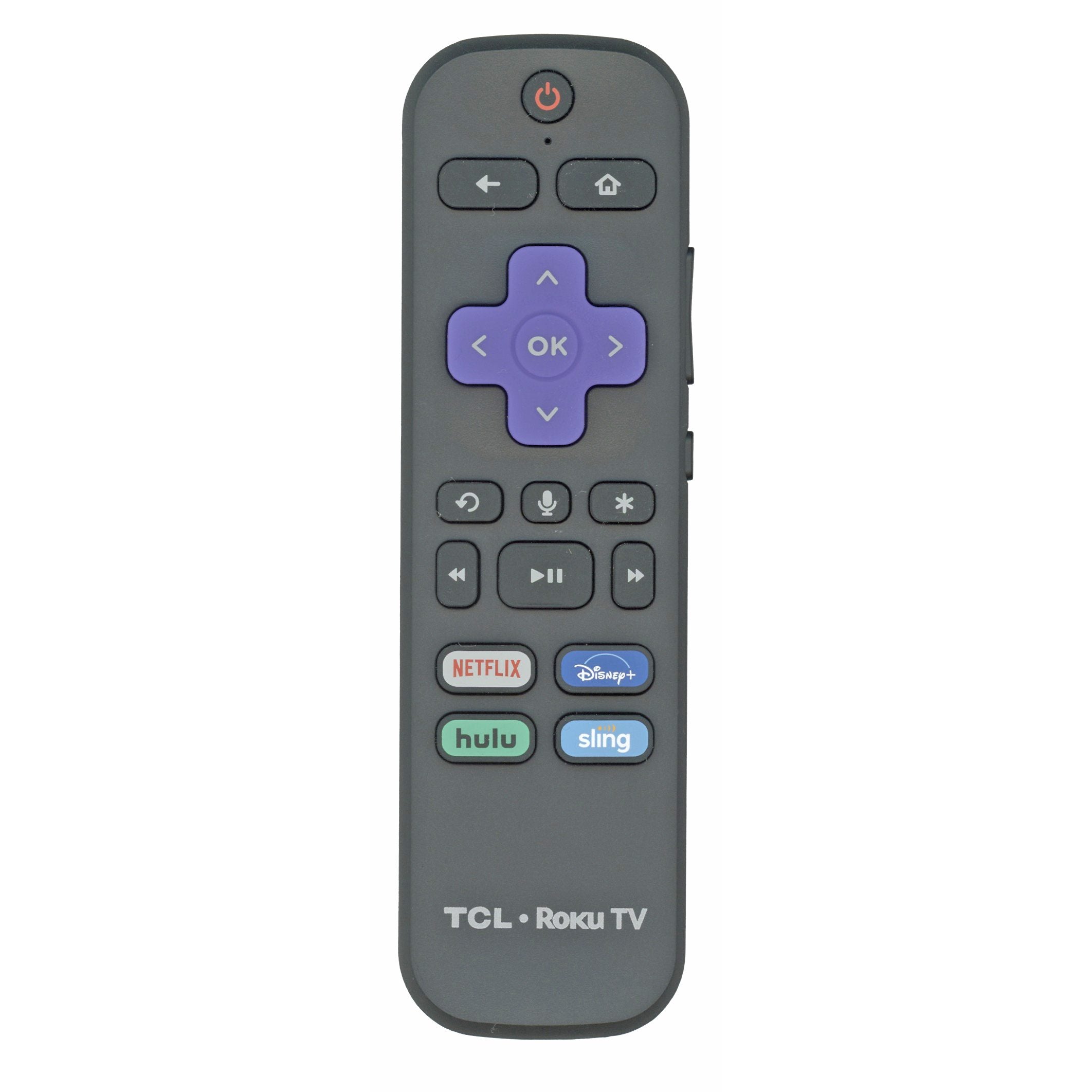 Télécommande TV TCL RCAL5 ROKU avec commande vocale pour Netflix, Disney, Hulu, Sling - 06-WFZNYY-FRC580