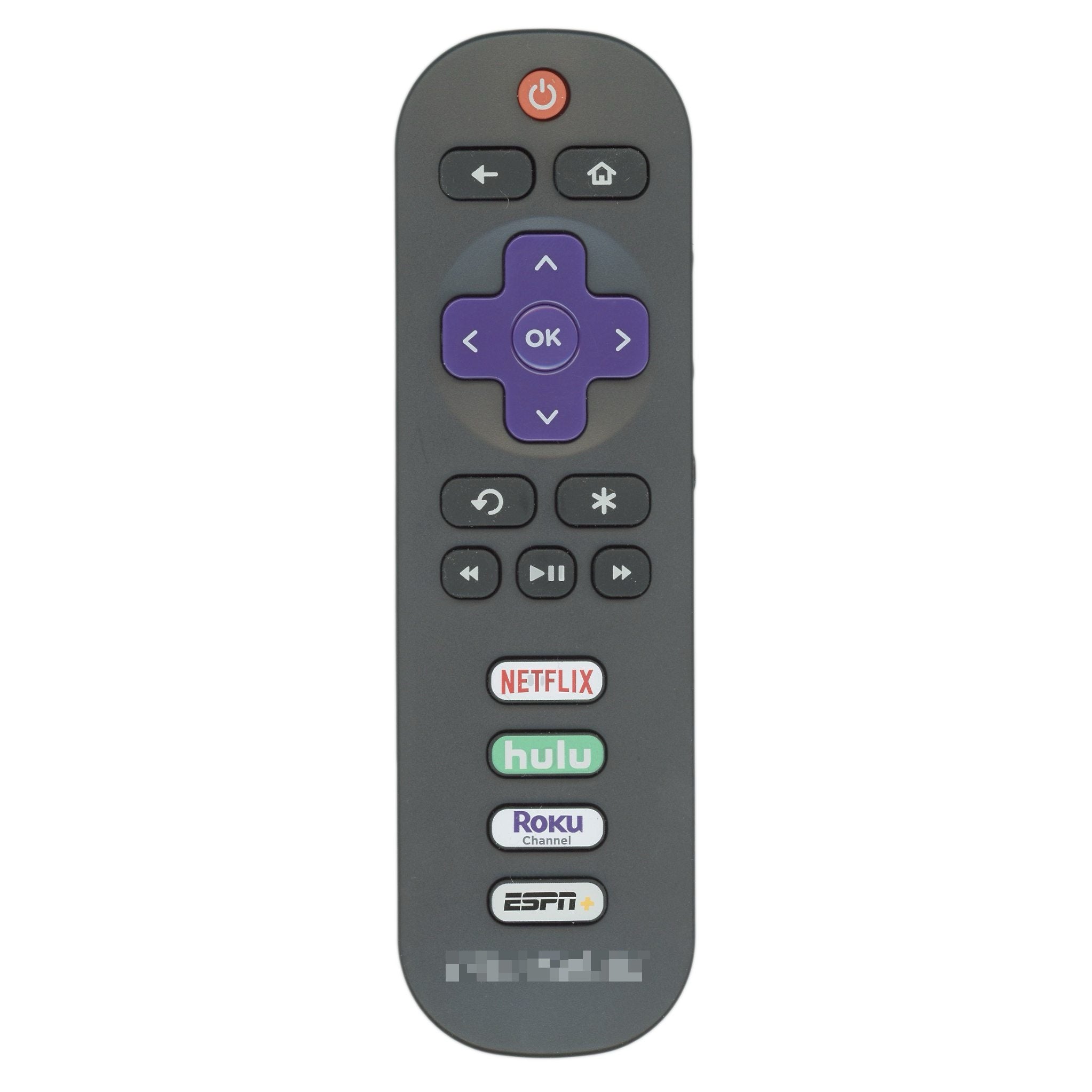 Control remoto de TV TCL RRC280J ROKU - Netflix, Hulu, Roku, ESPN - 06-IRPT20-RRC280J