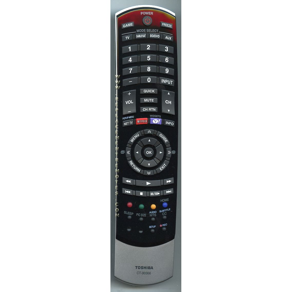 Télécommande pour téléviseur Toshiba CT90366