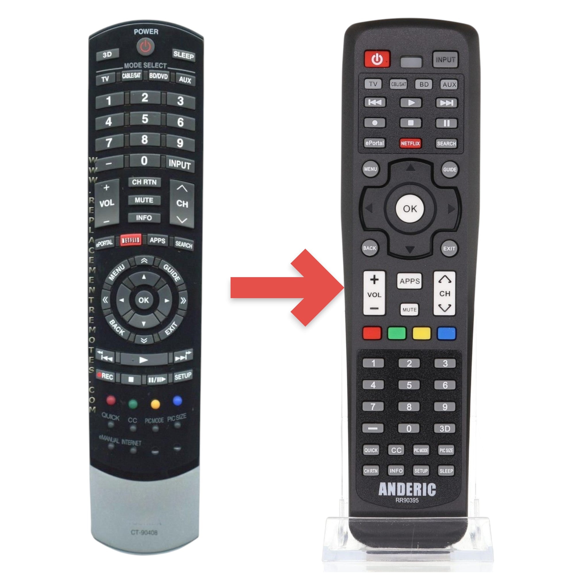 Control remoto para TV Toshiba CT90408