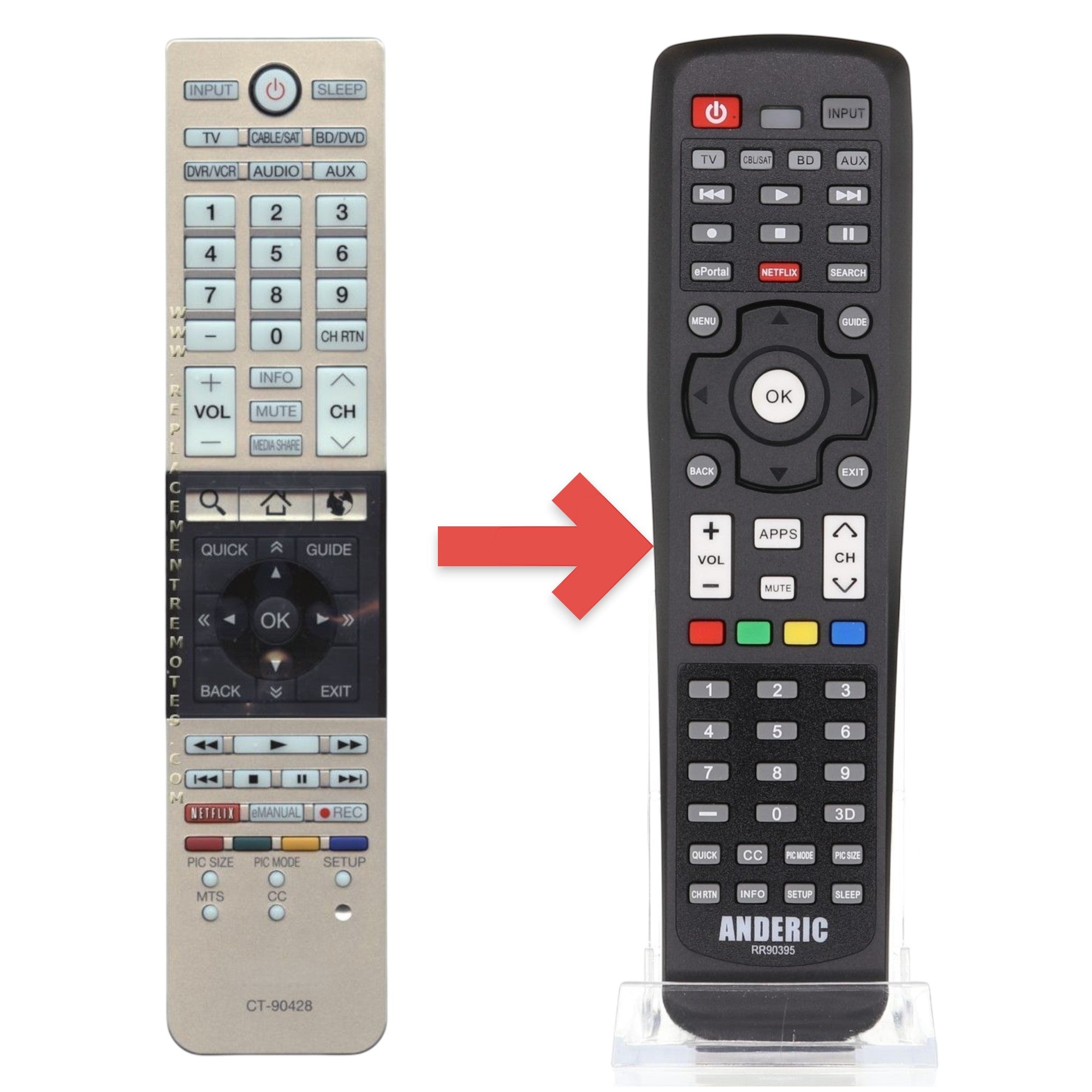 Control remoto para TV Toshiba CT90428