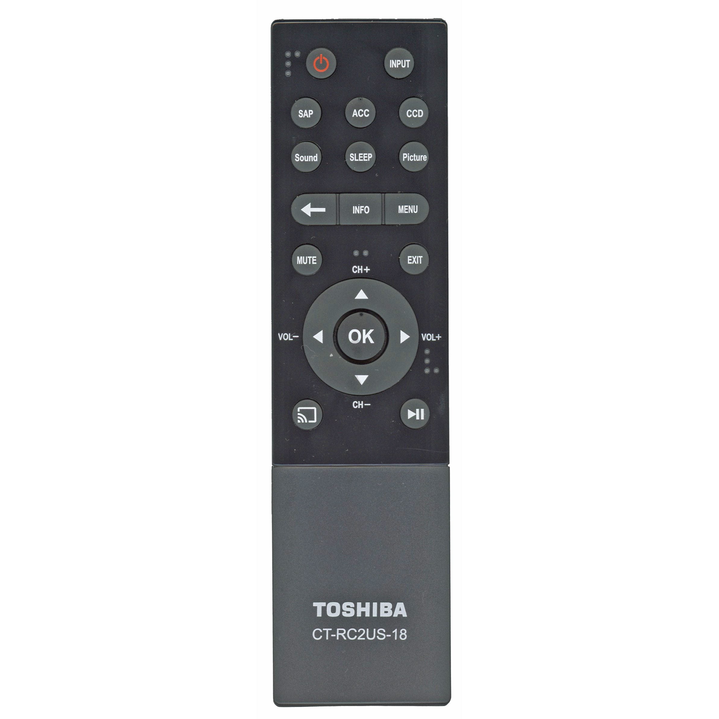Control remoto para televisor Toshiba CT-RC2US-18 CHROMECAST - PK11V02360I