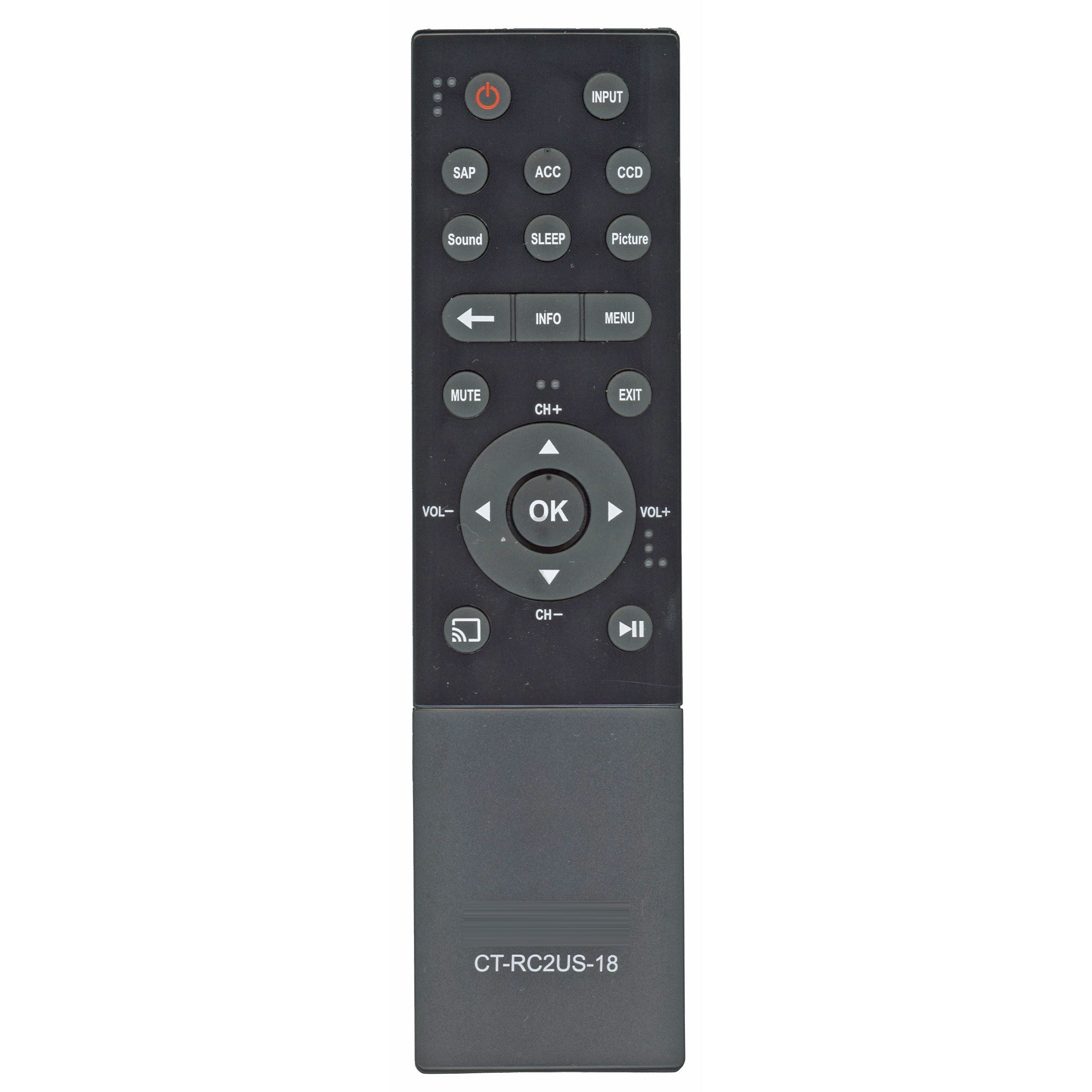 Control remoto para televisor Toshiba CT-RC2US-18 CHROMECAST - PK11V02360I