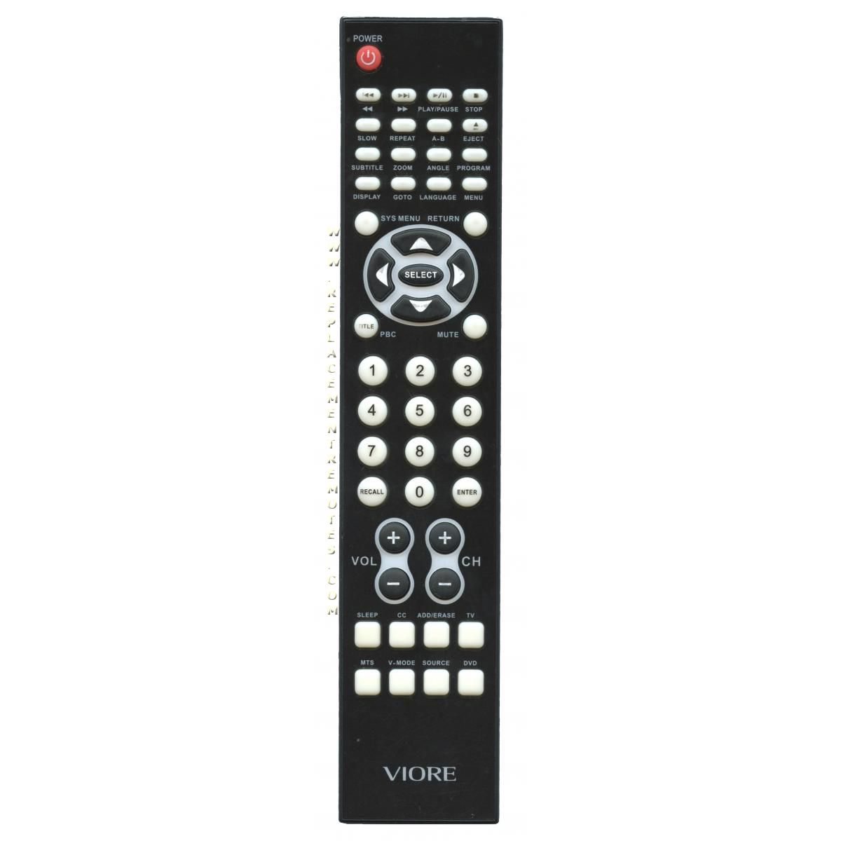 Télécommande TV/DVD Viore HOF05K574D8