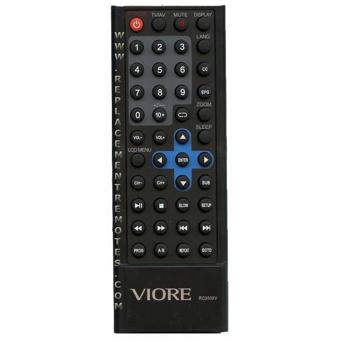 Control remoto para TV/DVD Viore RC3009V
