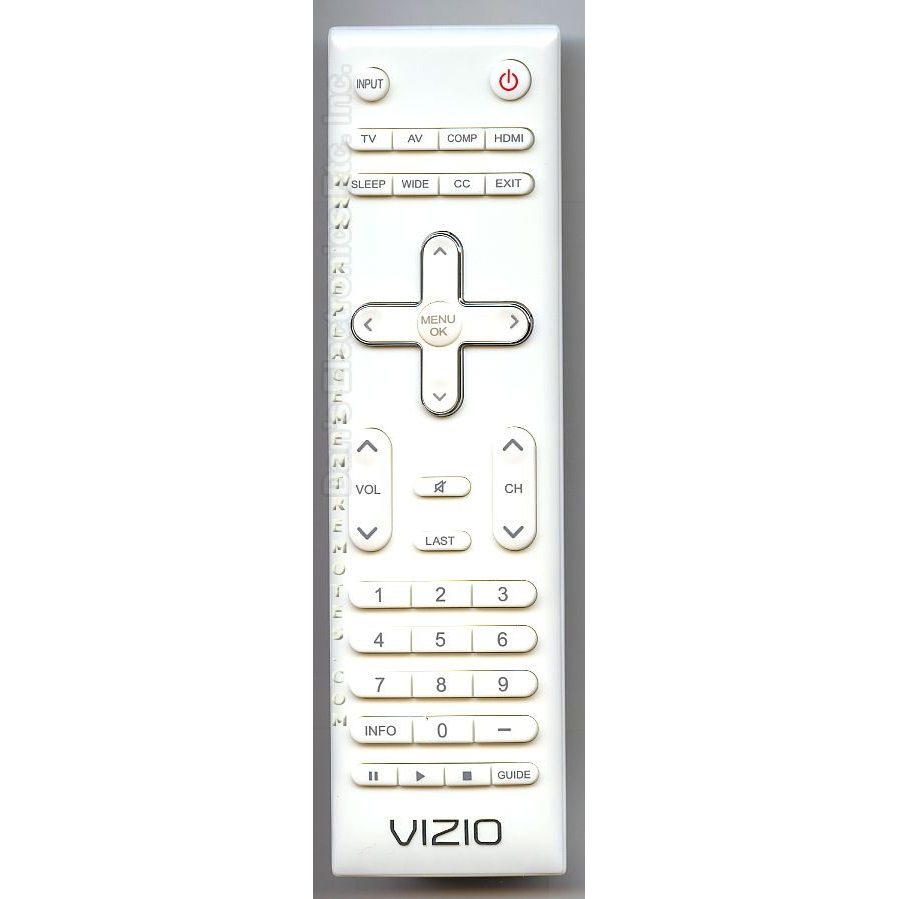 Vizio VUR11 WHITE TV Remote Control