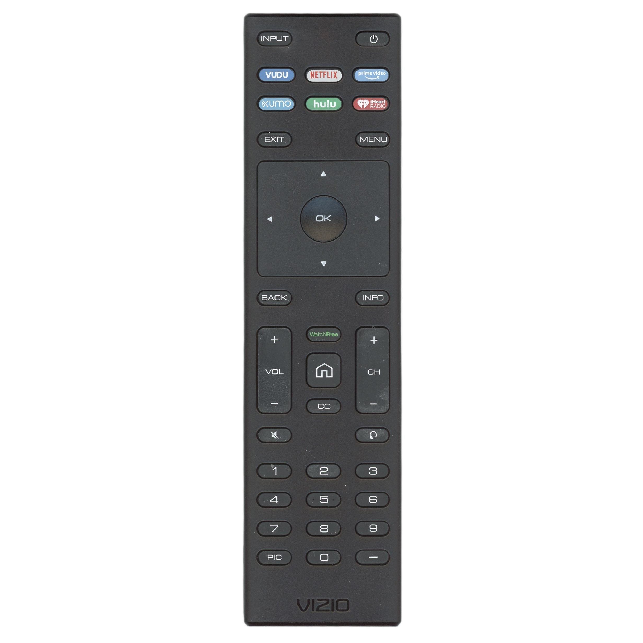 Télécommande d'origine Vizio XRT136 IHEART pour téléviseur - Vudu, Netflix, Prime Video, Xumo, Hulu, radio iheart - 398GR14BEVZY0010DP