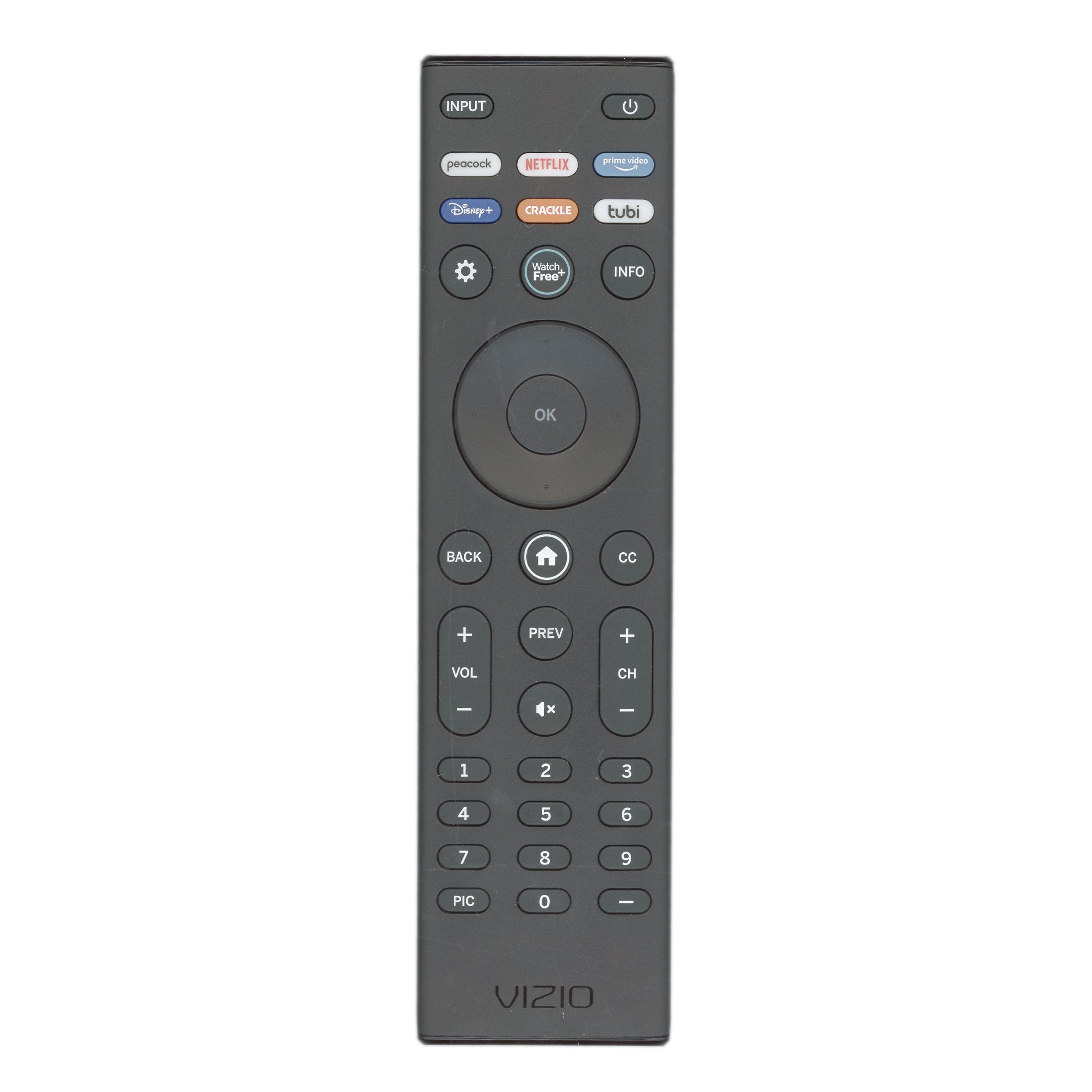 Control remoto para TV Vizio XRT140V Peacock Smartcast - Peacock, Netflix, Prime Video, Disney+, Crackle, Tubi - 6915C0002J000