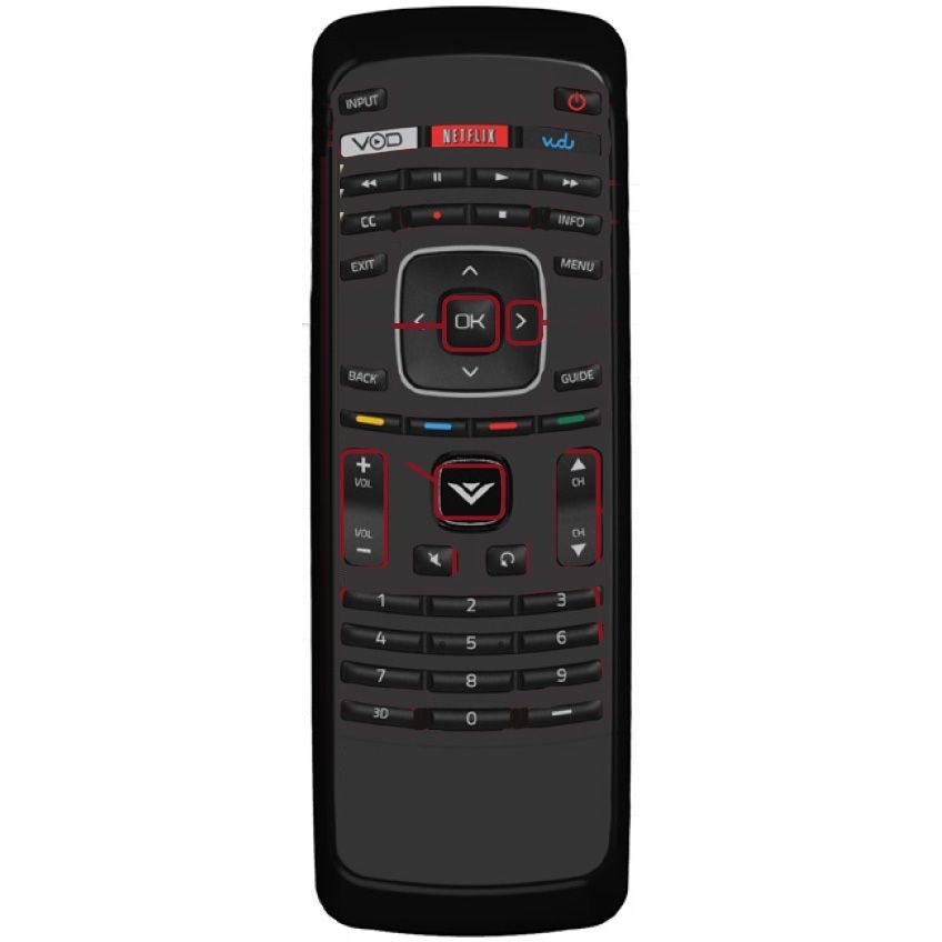 Vizio XRV1D3 TV Remote Control - QWERTY keyboard