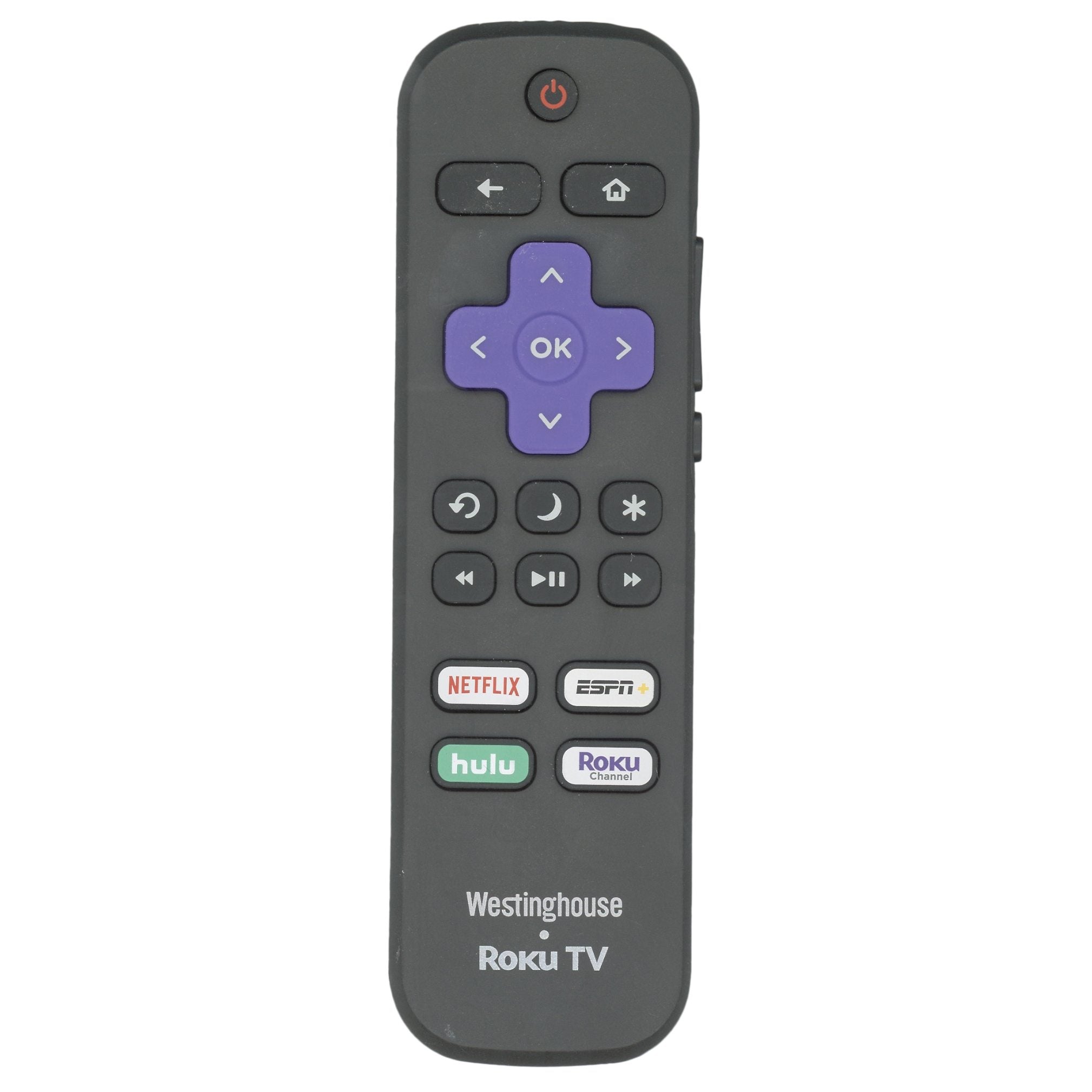 Télécommande Westinghouse 101018E0072 (2020) pour téléviseur Roku - Netflix, ESPN, Hulu, Roku - 101018E0072