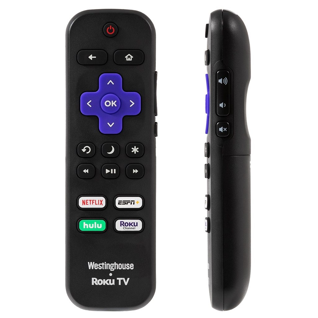 Control remoto Westinghouse 101018E0072 2020 para Roku TV - Netflix, ESPN, Hulu, Roku - 101018E0072