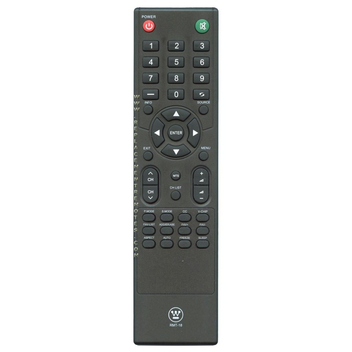 Télécommande TV Westinghouse RMT18