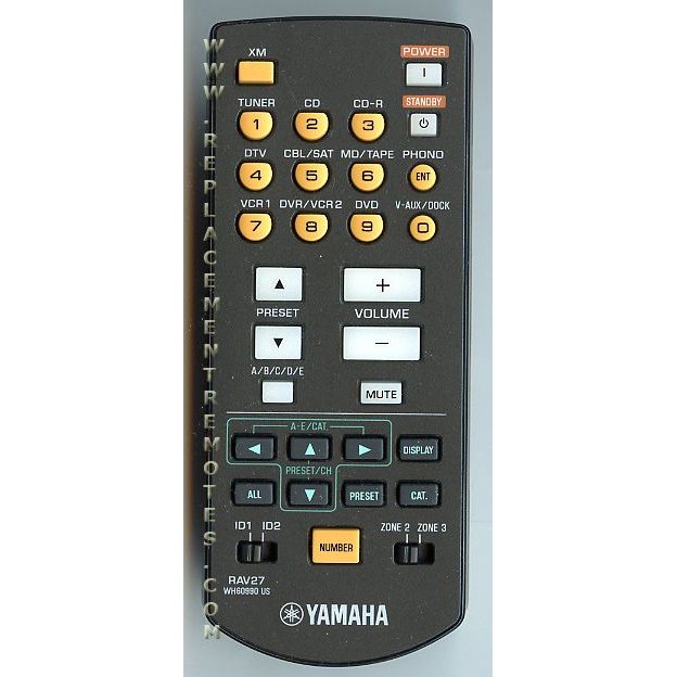 Yamaha RAV27 zone 2 Receiver Remote Control