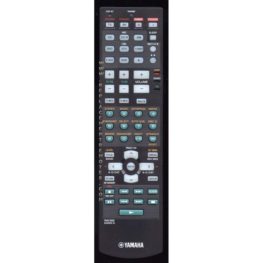 Yamaha RAV322 Receiver Remote Control