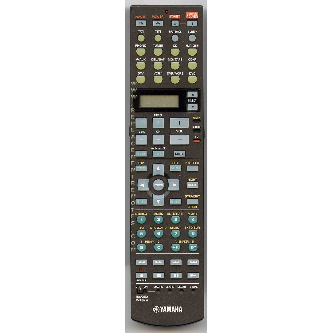 Yamaha RAV352 Receiver Remote Control