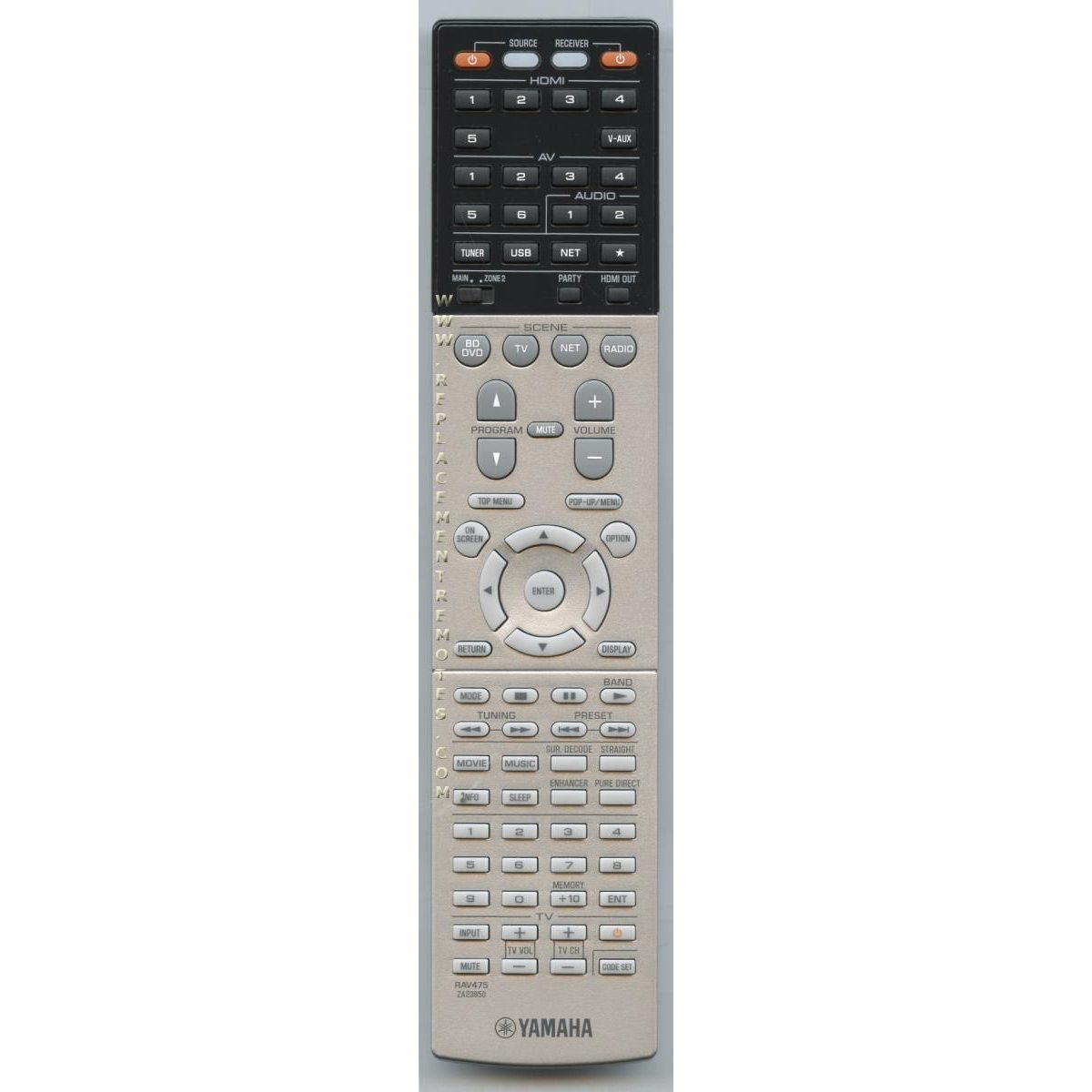 Télécommande du récepteur Yamaha RAV475