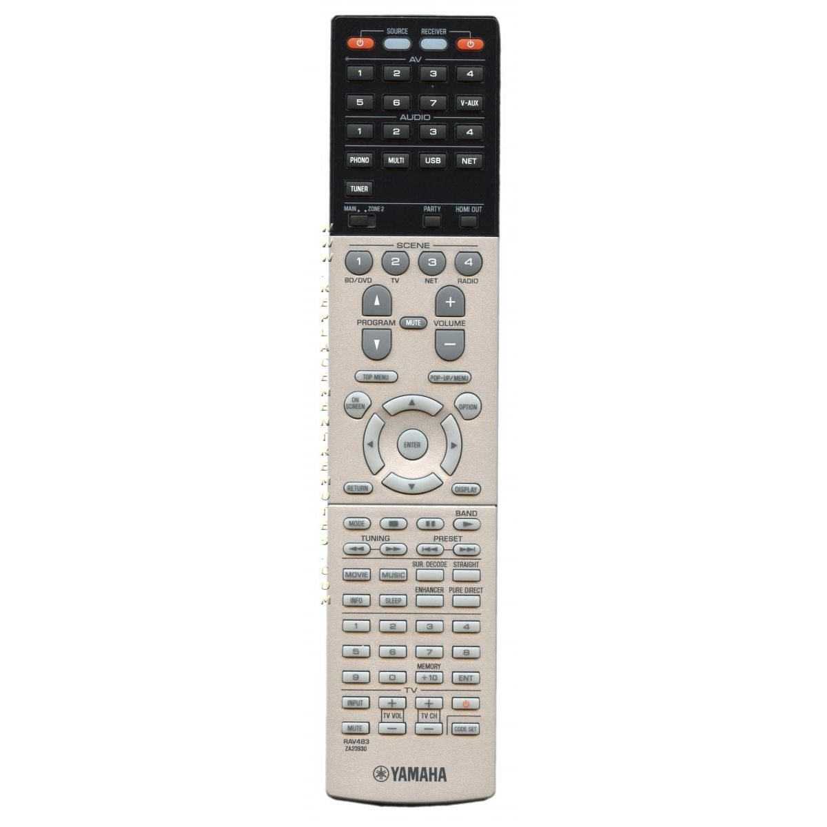 Control remoto del receptor Yamaha RAV483