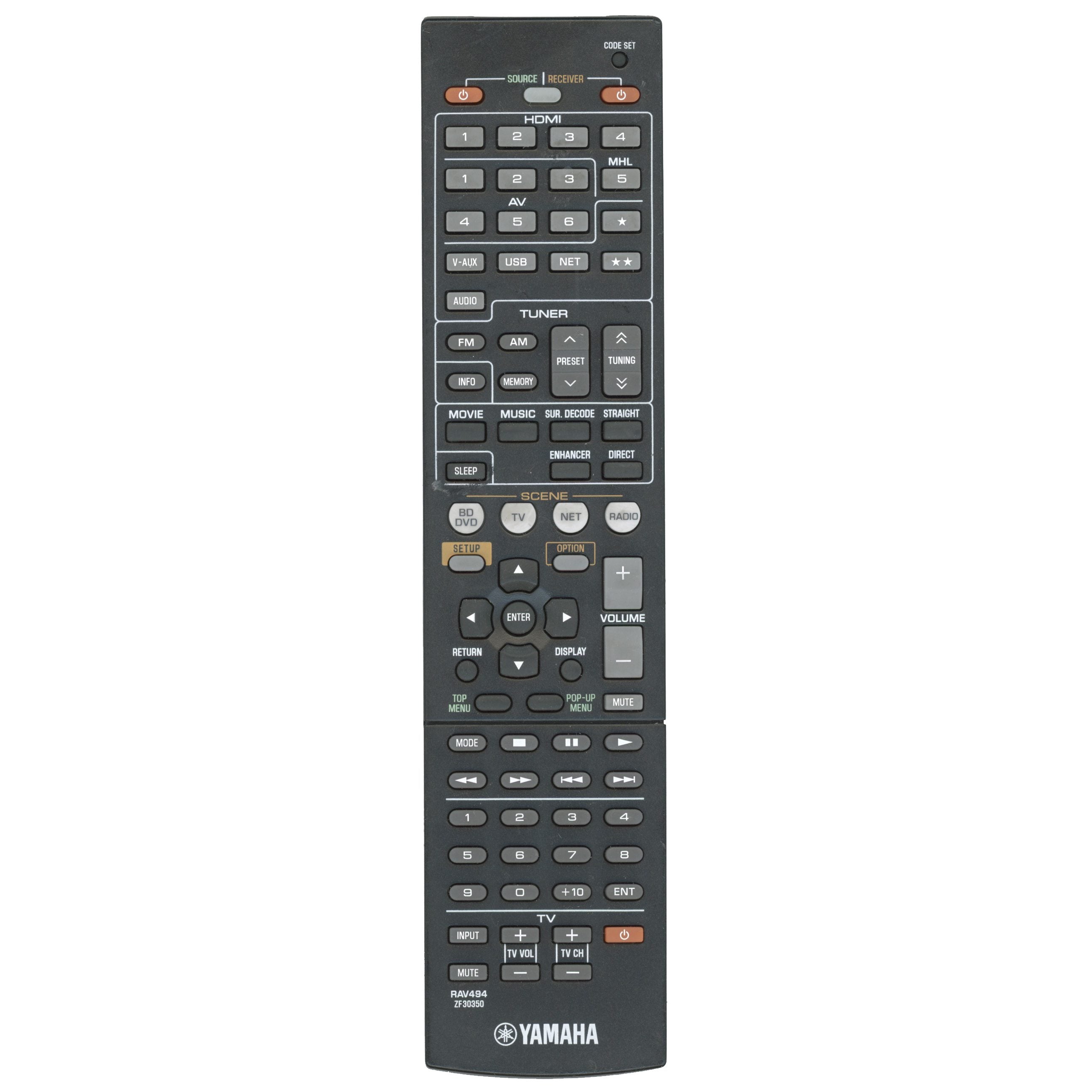 Télécommande du récepteur Yamaha RAV494