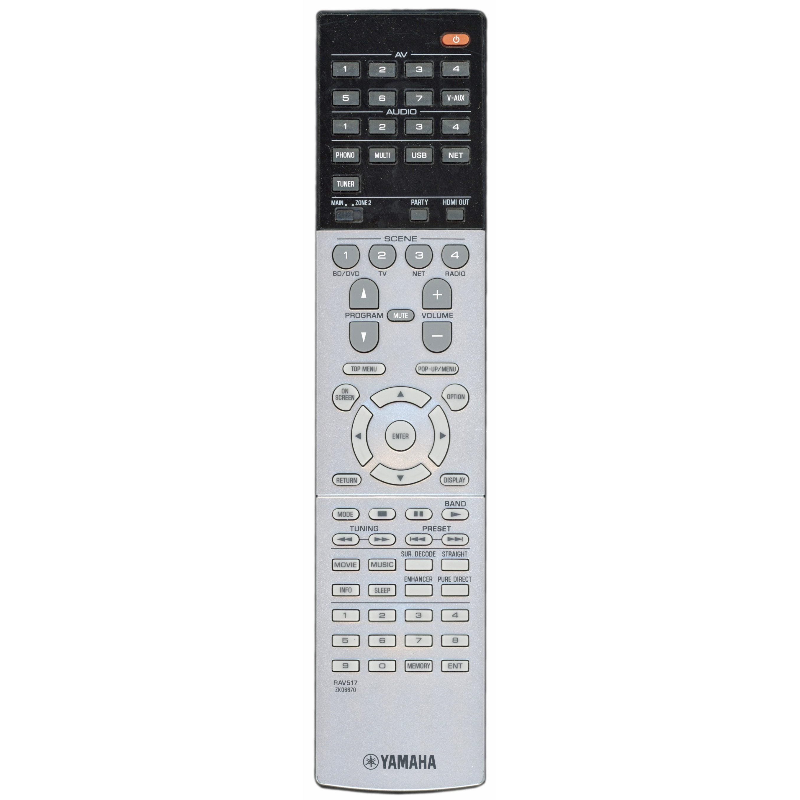 Yamaha RAV517 Receiver Remote Control