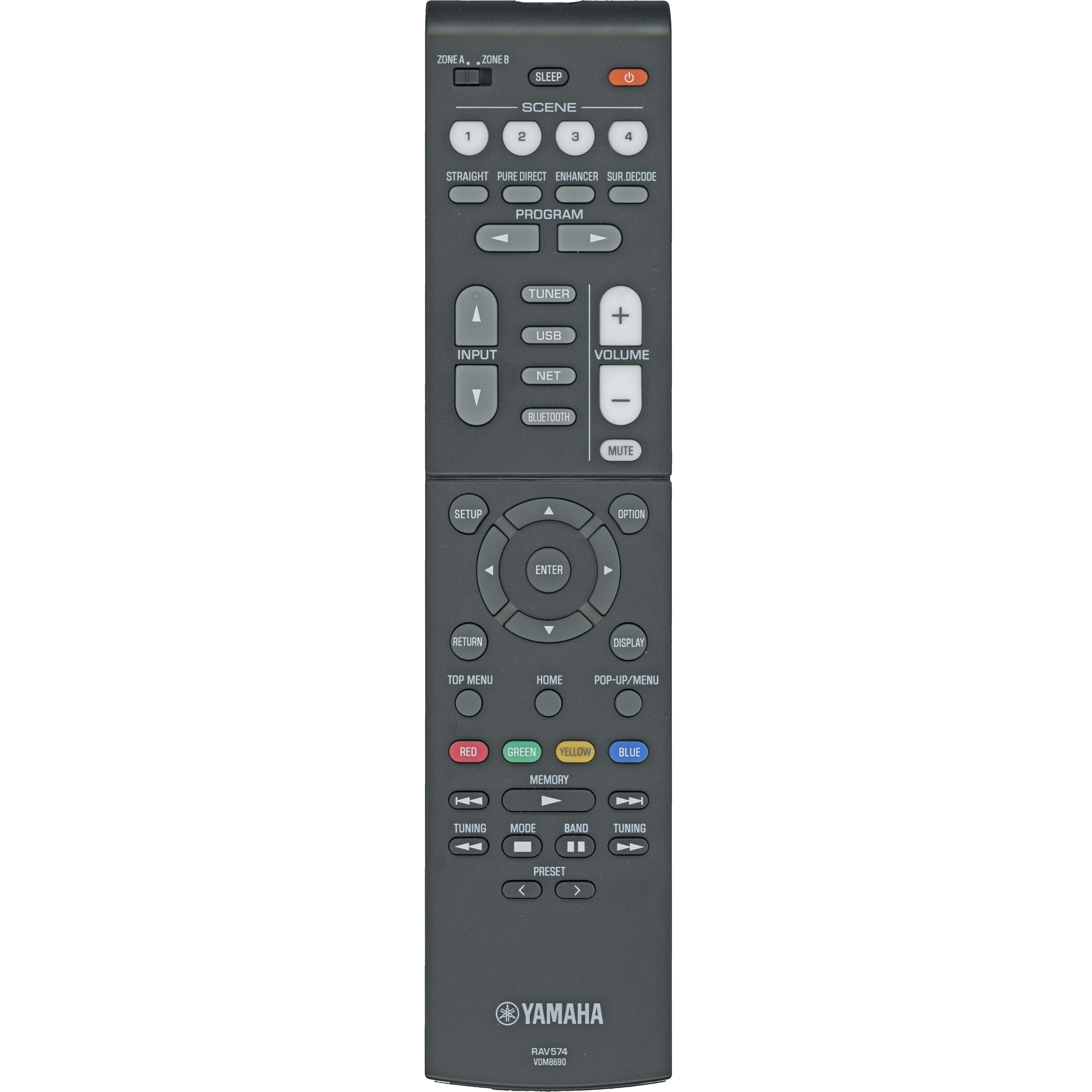 Télécommande du récepteur Yamaha RAV574