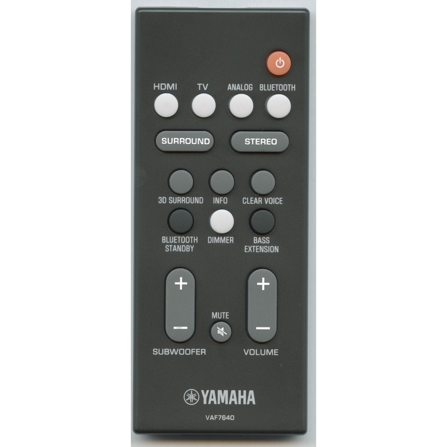 Yamaha VAF76400 Sound Bar Remote Control
