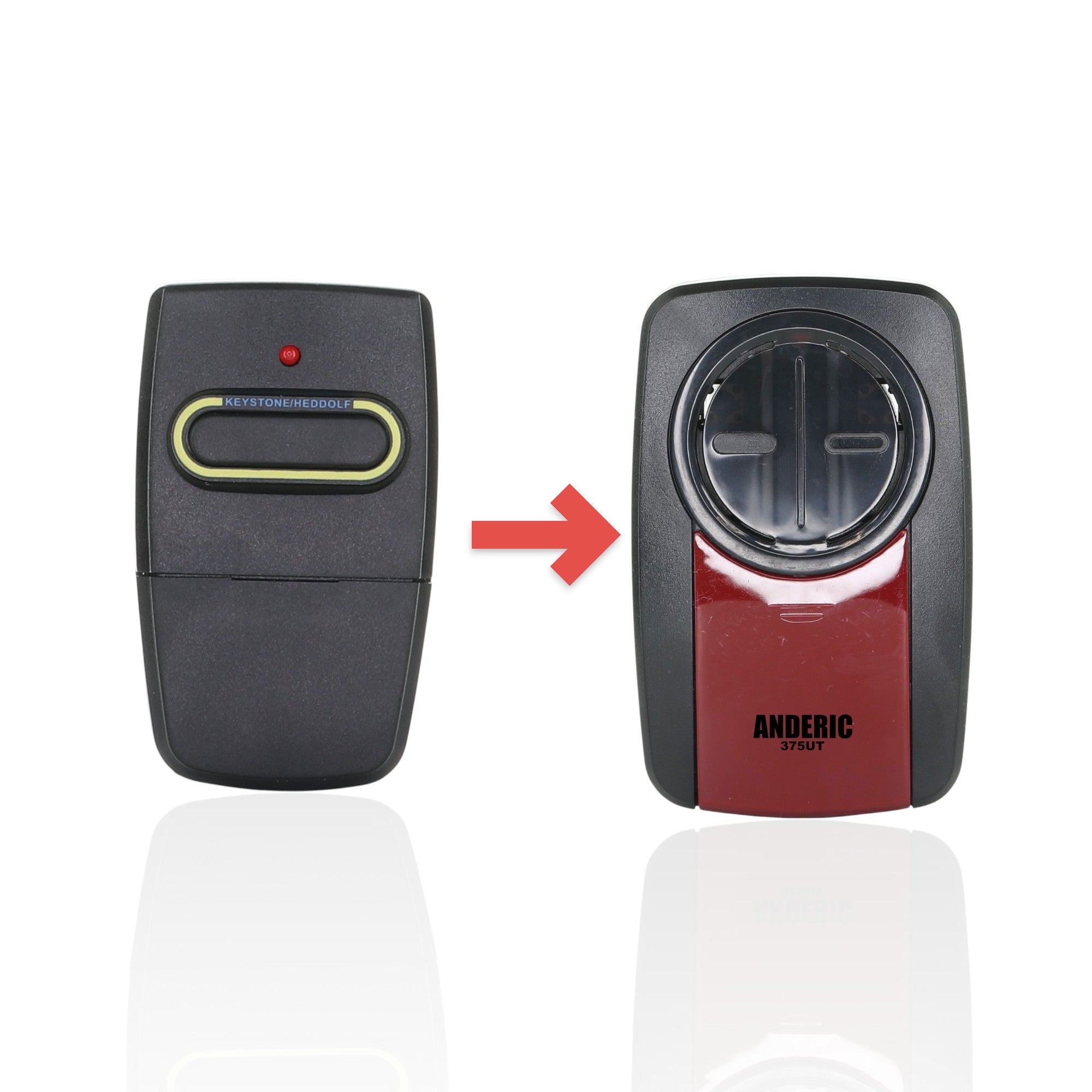 Anderic Substitute for Crusader 360Mhz visor remote 0220360 Garage Door Opener Remote Control [375UT-2button]