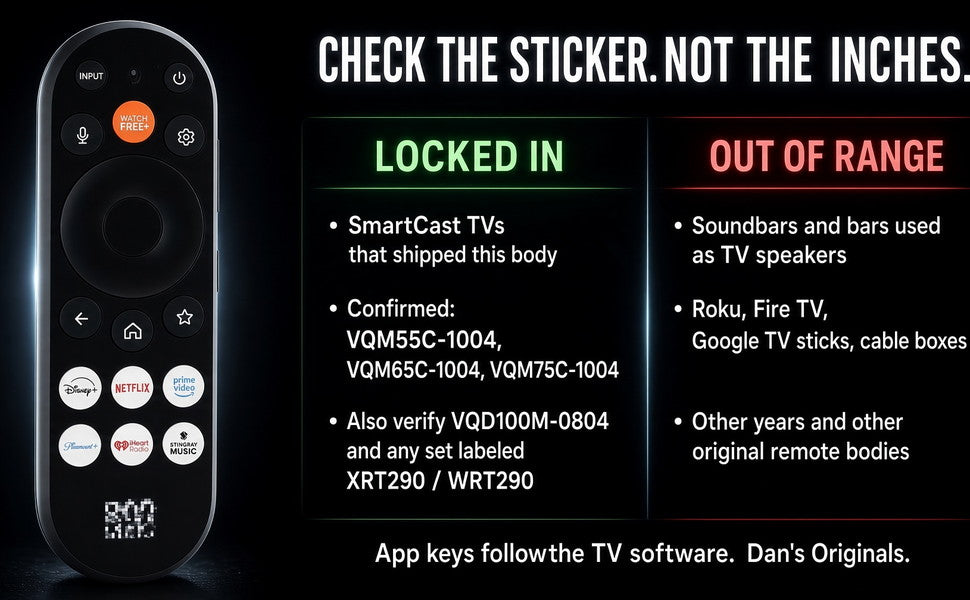 ONN Power by Vizio XRT290 Smartcast TV Remote Control | RF and IR | Voice | 2026