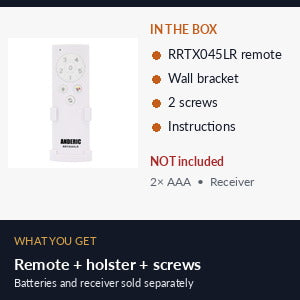 Anderic Substitute for Home Decorators Collection TX045-LR Ceiling Fan Remote Control | CCT [RRTX045LR]