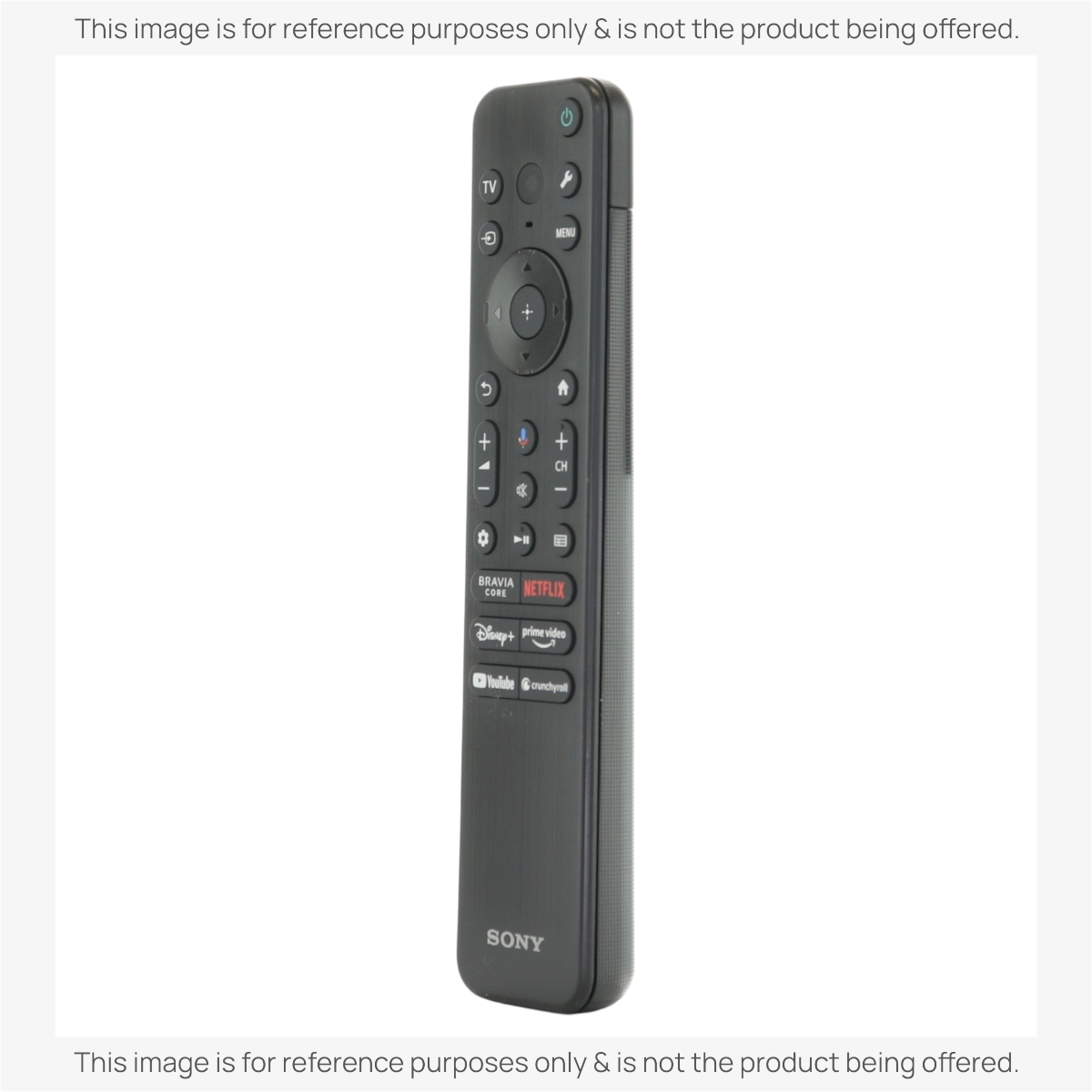 Anderic black replacement remote control for Sony BRAVIA smart TVs with voice control and streaming shortcut buttons.