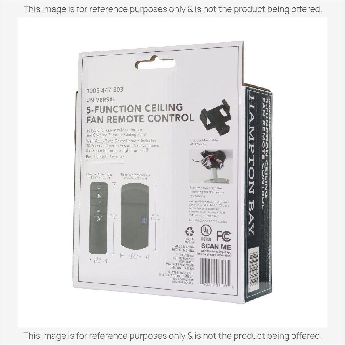 Anderic Substitute for Hampton Bay 3-Speed Universal Ceiling Fan Kit with Premier Remote Control [63T-AC83T-KIT]