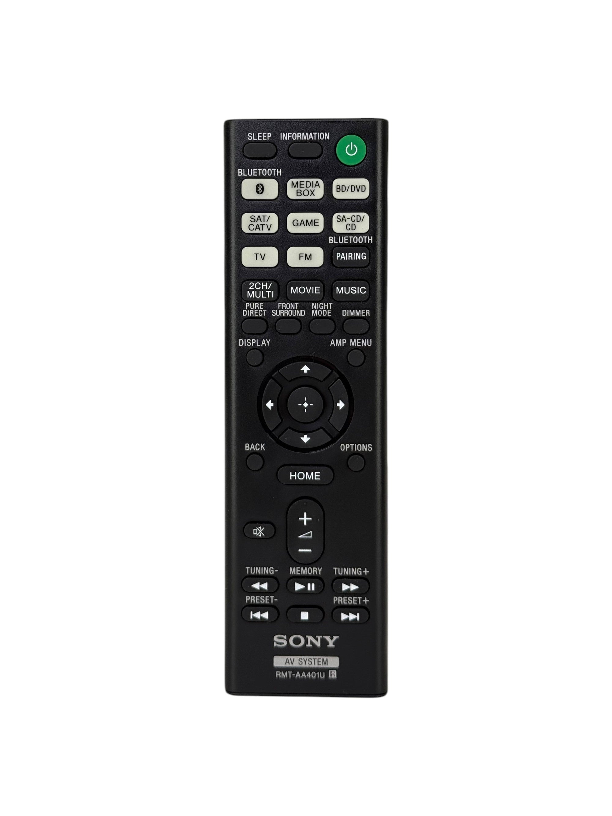Sony RMT-AA401U A/V Receiver Remote Control - 1-493-370-11 | 1-4933-70