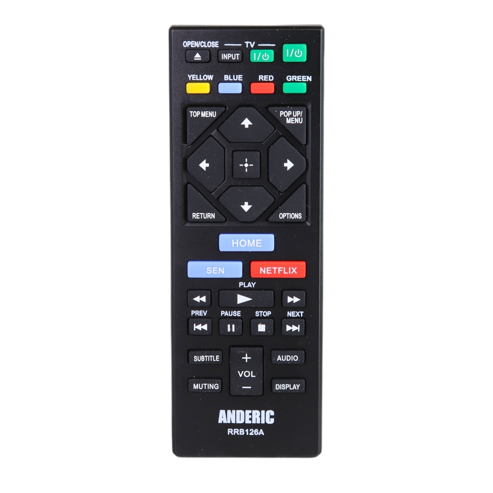 Anderic Substitute For Sony RMT-VB200U Blu-ray Disc Remote Control 1-493-105-11 [RRB126A]