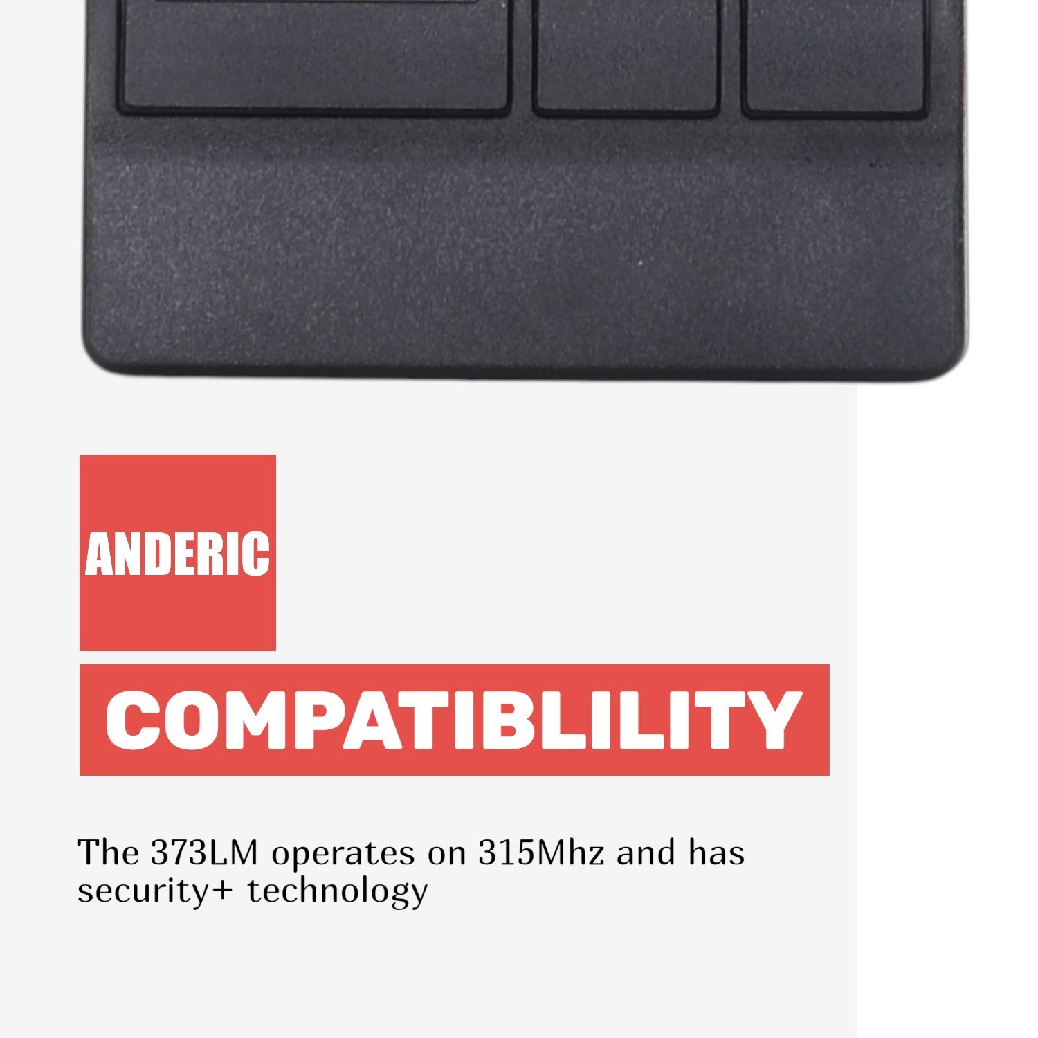 Anderic 373LM Replacement Garage Door Opener Remote Control for Liftmaster, Sears, and Chamberlain with Purple Learn Button