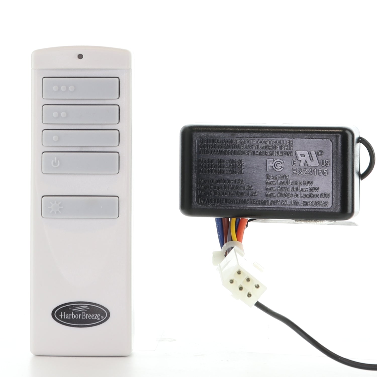 Harbor Breeze Remote Control and Receiver Kit for Oxford 52 Inch Ceiling Fan | 4L000015440, A25-TX00I, AM-3L
