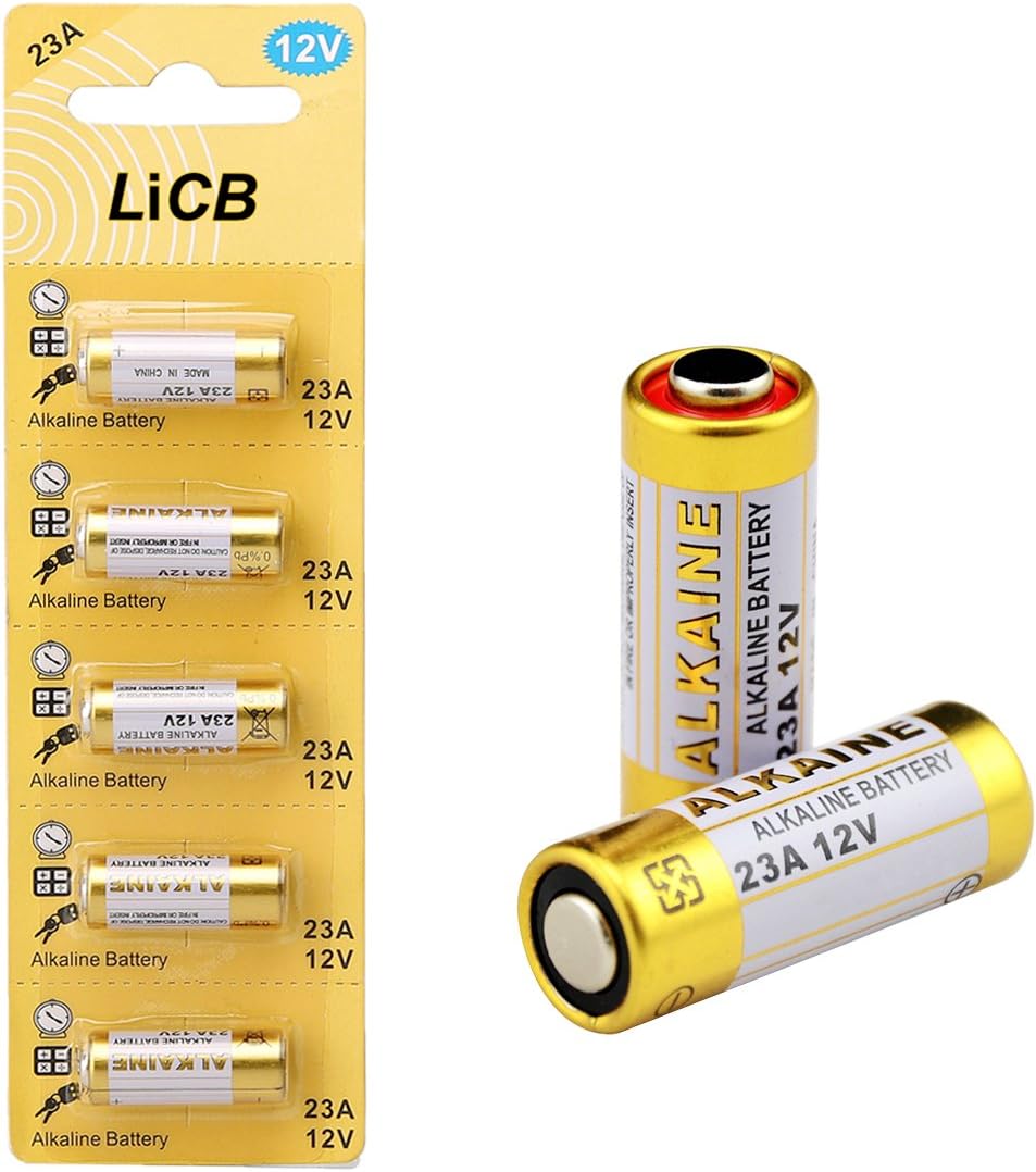 LiCB A23 23A 12V Alkaline Battery used for Ceiling Fan Remote Controls (5-Pack)
