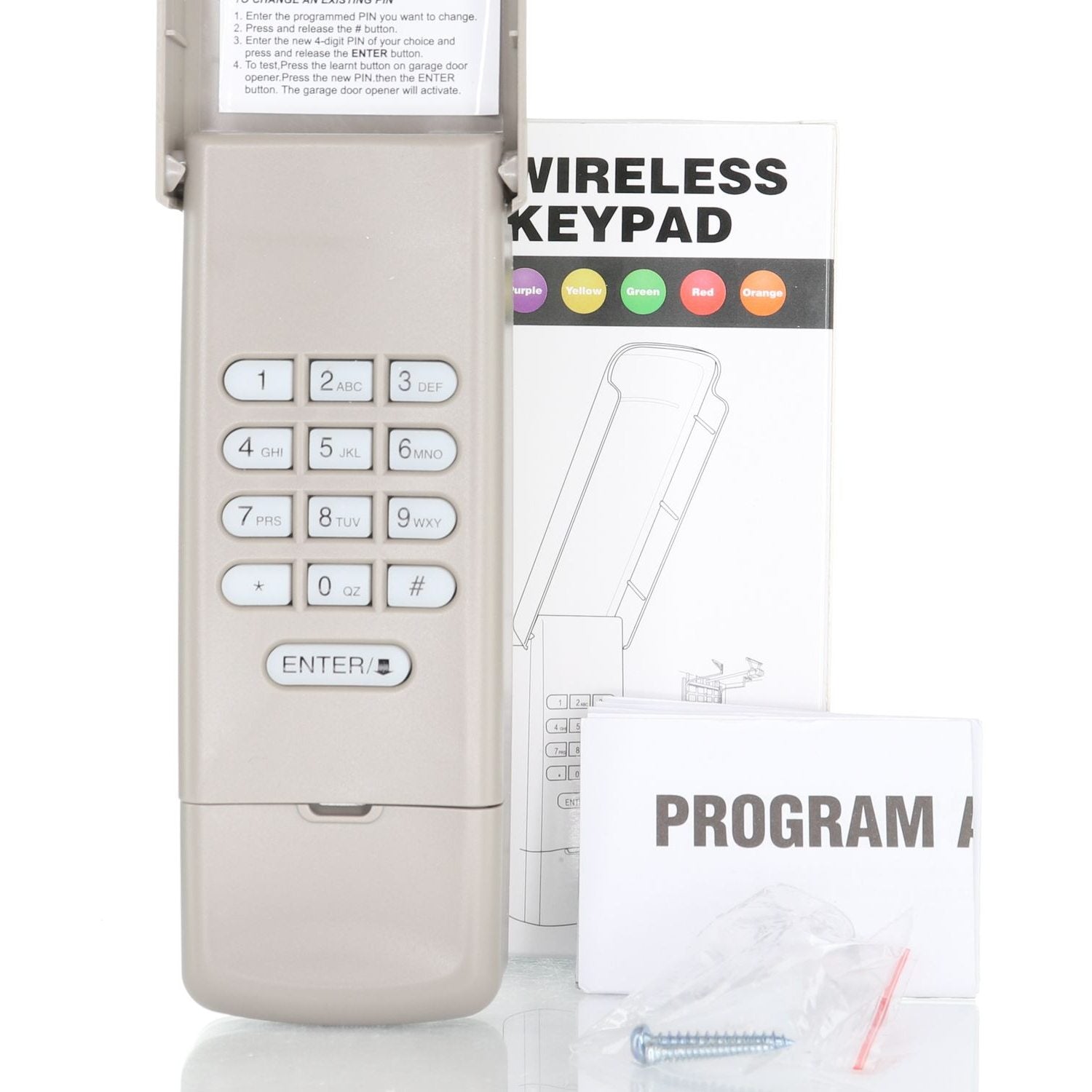 Anderic 877MAX Replacement Keypad Garage Door Opener Remote Control fo