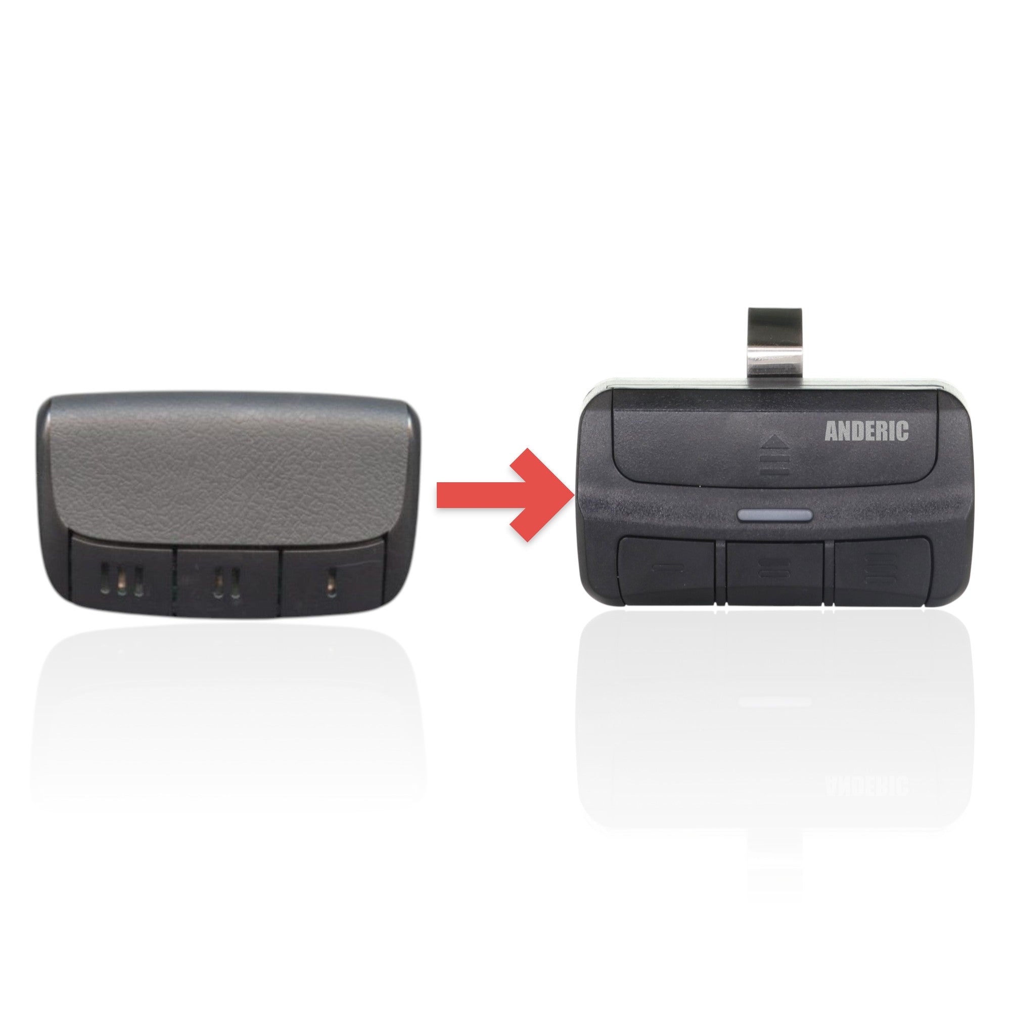 Anderic Substitute for LiftMaster 895MAX 3-Button Visor 315 MHz Garage Door Opener Remote Control [375UT-3button]
