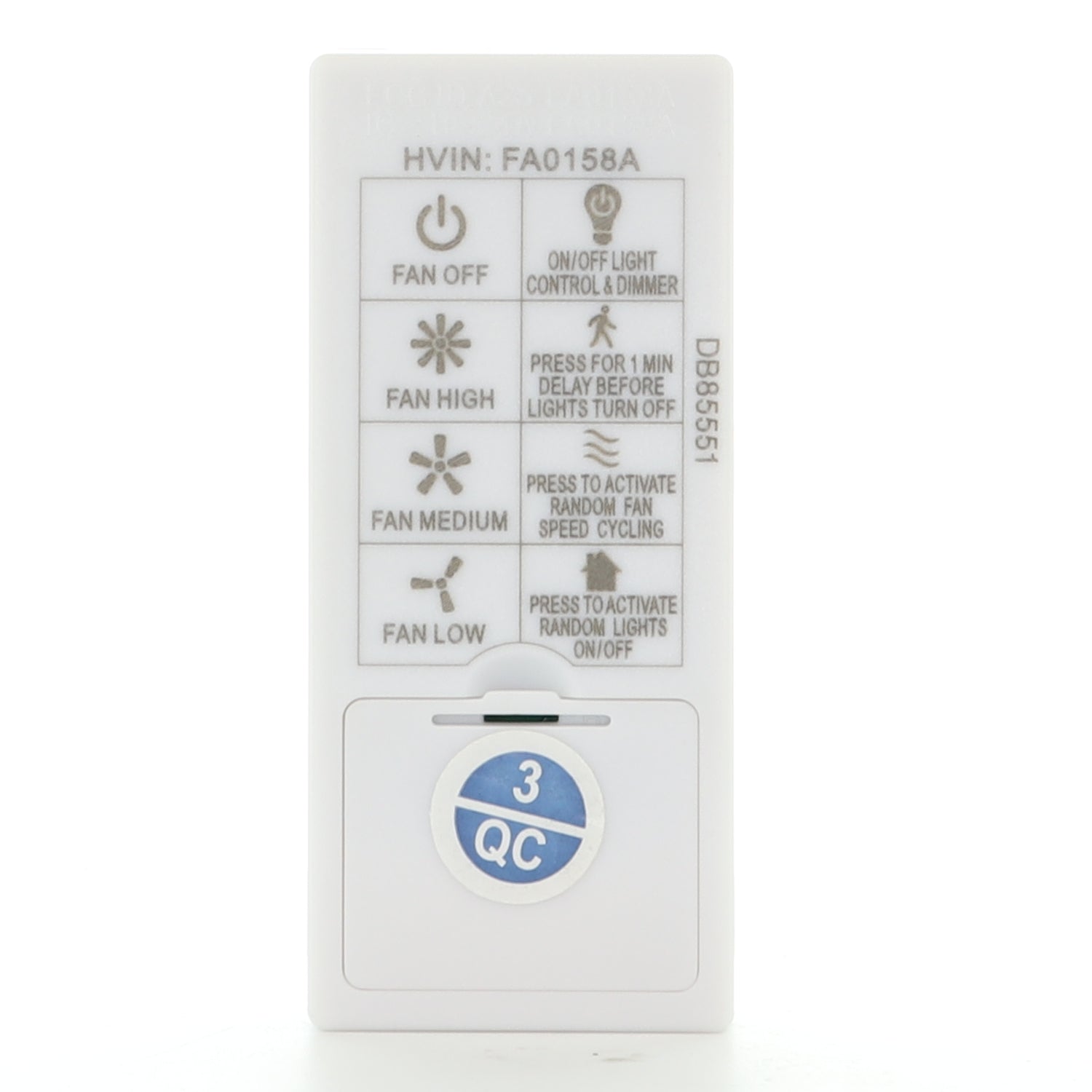 Harbor Breeze 4L000014680 Remote Control and Receiver Kit for Flanagan, Cumberland, Lindholm, and Marathon Ceiling Fans | A25-FA0158A | AM-3L - 4L000014680