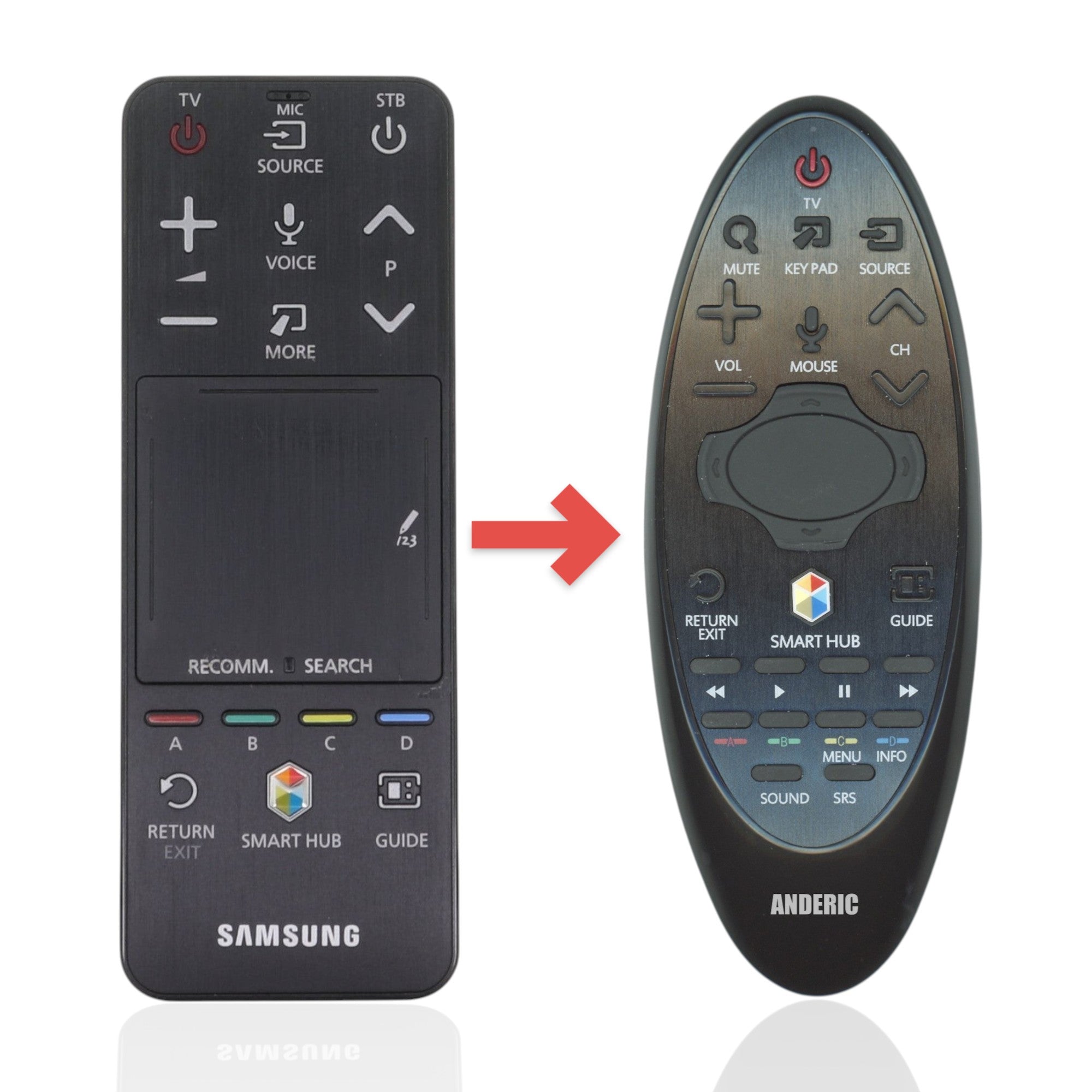 Télécommande de remplacement pour téléviseur intelligent Samsung AA59-00773A - AA5900773A [SR7557, sans commande vocale]