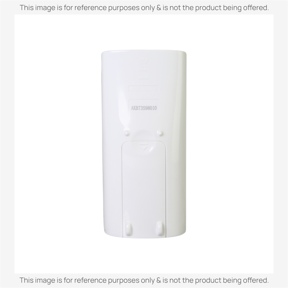 Back view of the white Anderic KTN828 replacement remote control for LG portable air conditioners
