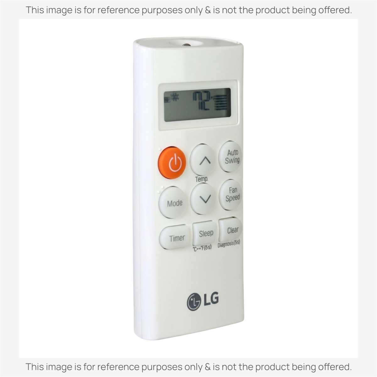 Anderic white replacement remote control for LG portable air conditioners with backlit LCD and function buttons