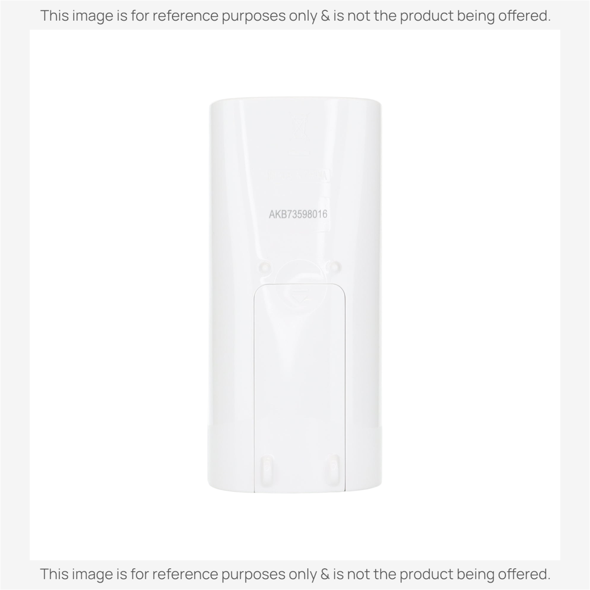 Anderic replacement remote control for LG air conditioners, white plastic back view with battery compartment cover.