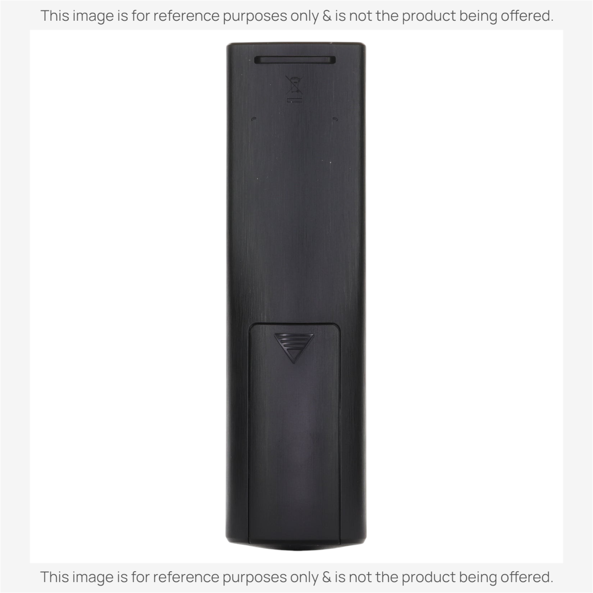 Anderic black infrared remote control for LG Smart TV, back view showing battery compartment cover.