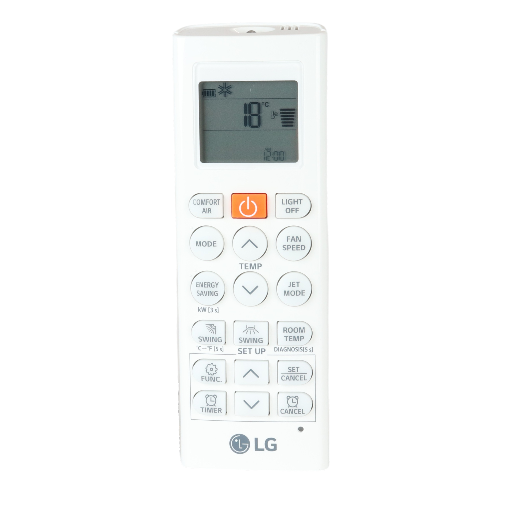 Control remoto del aire acondicionado LG AKB74955602