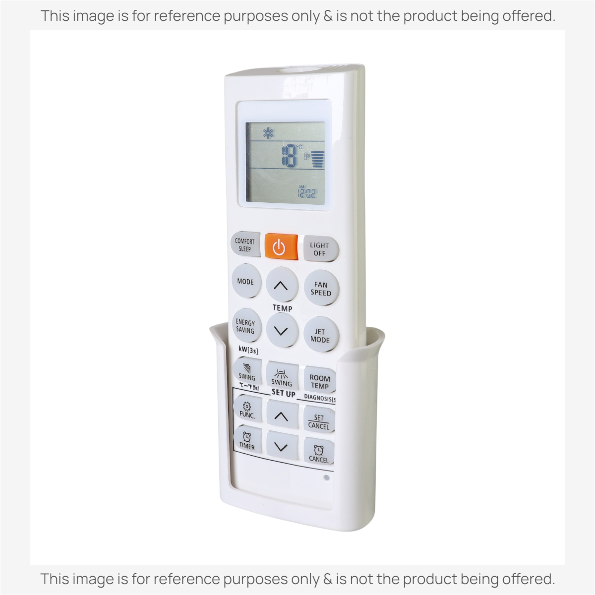 Anderic KTN828 universal white remote control for LG mini split air conditioners with backlit LCD display and wall mount